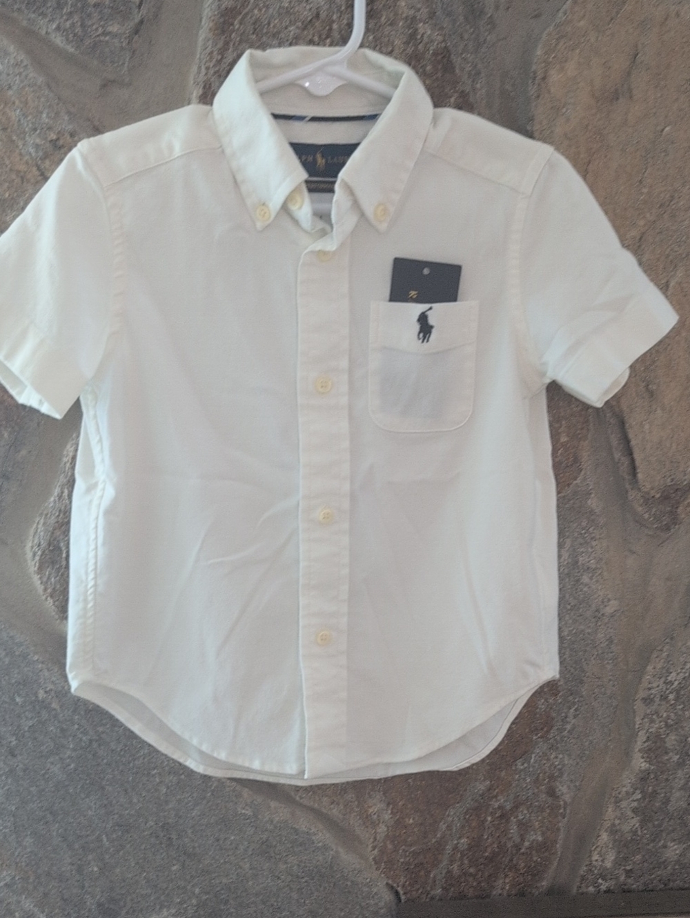 Polo by Ralph Lauren White Short-Sleeve Button-Down Shirt